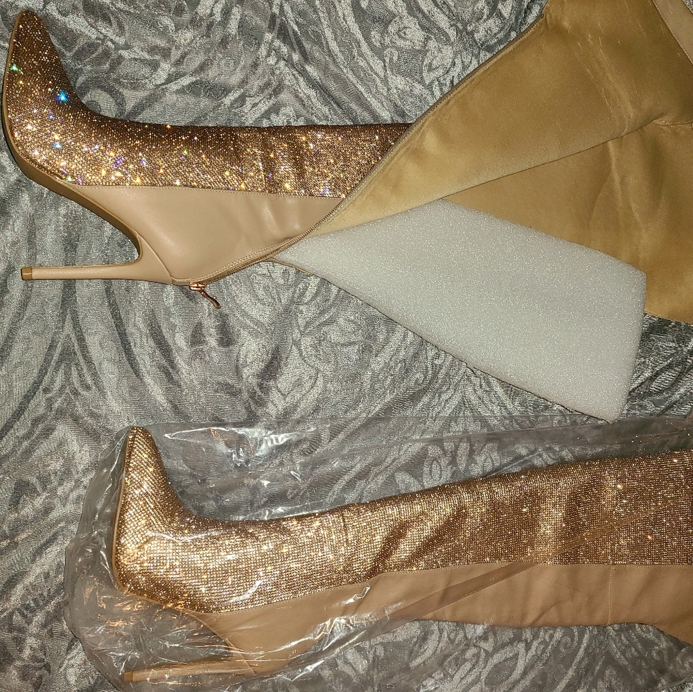 Size 7 Thigh High Rhinestone Boot